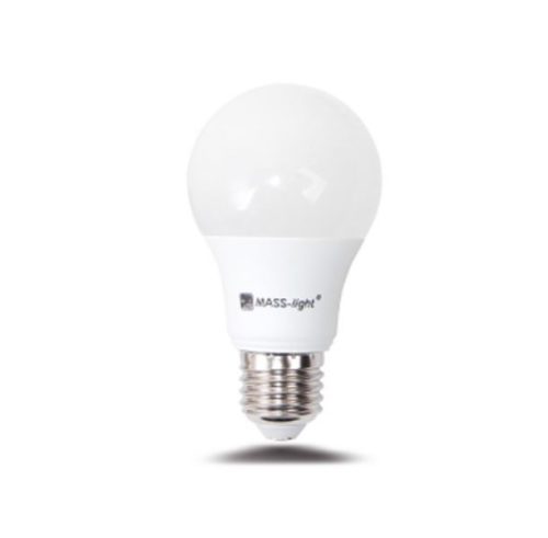MASS-light® E27 LED izzó / 6 W / 4000 K / 500 lm / 240° / nappali fehér