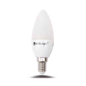   MASS-light® E14 LED izzó / 5,4 W / 2700 K / 470 lm / 280° / meleg fehér