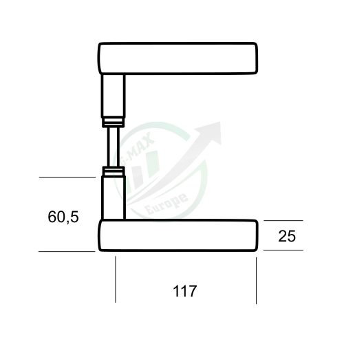 RANDI Randi Line Spira kilincs, fekete