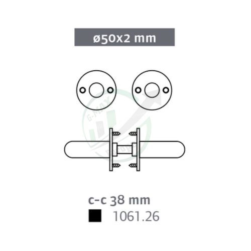 RANDI Randi Line Spira kilincs, fekete