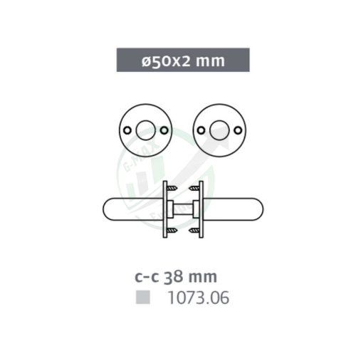 RANDI Komé kilincs, rozsdamentes acél