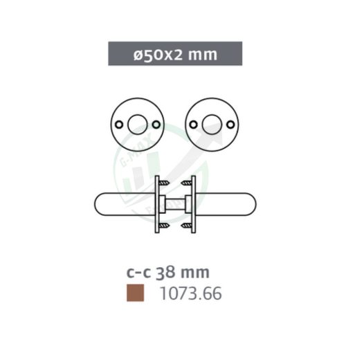 RANDI Komé kilincs, réz