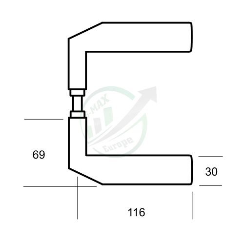 RANDI Komé kilincs, sárgaréz