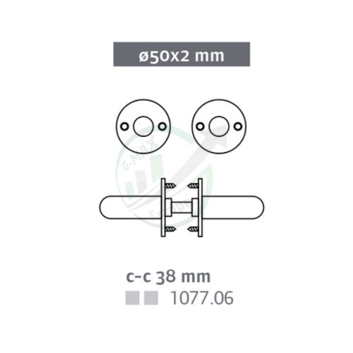 RANDI Grata kilincs, rozsdamentes acél