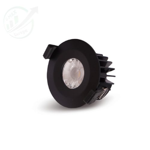 Downlight LED SIRIUS süllyesztett spot, IP65, fekete, 8W