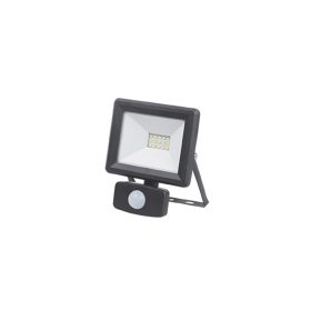   E-light® LED REFLEKTOR Mozgás érzékelővel / 10 W / 6400 K / 800 lm / fekete / hideg fehér 