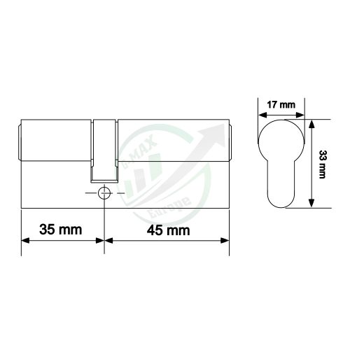 ABUS A91 (CT5) kétoldalas zárbetét 35/45