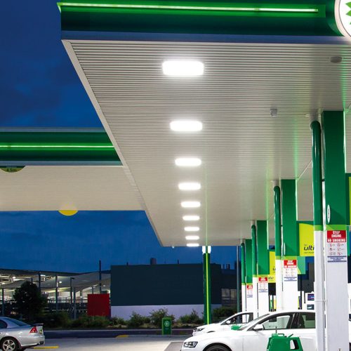 MASS-light® BENZINKÚT LED PANEL keret fehér