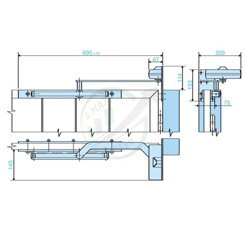 ASSA ABLOY 620G EN1 sines kültéri kapubehúzó