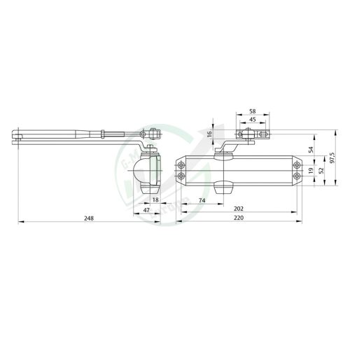 ASSA ABLOY DC120 EN2/3/4 karos ajtócsukó