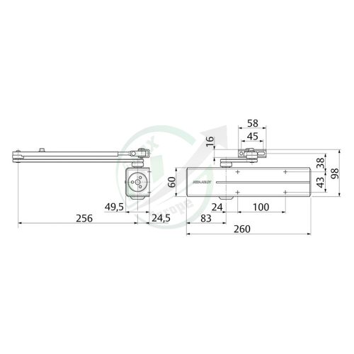 ASSA ABLOY DC300 EN3-6 karos ajtócsukó
