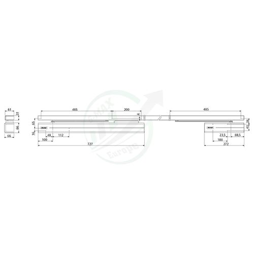 ASSA ABLOY DC700G-CO-FT Biztonsági-vészkijárati ajtócsukó elektromos zárással pánt oldalra kétszárnyú ajtóhoz