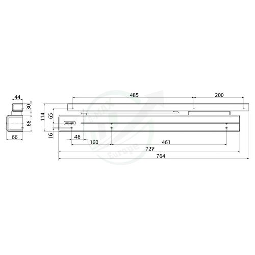 ASSA ABLOY DC700G-FT Biztonsági-vészkijárati ajtócsukó elektromos zárással pánt ellenoldalra