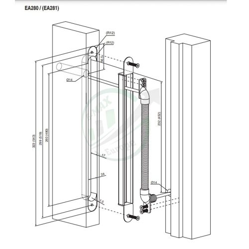 ABLOY EA281 Kábelátvezető