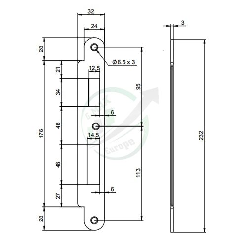 ABLOY EA324 Ellenoldali zárlemez