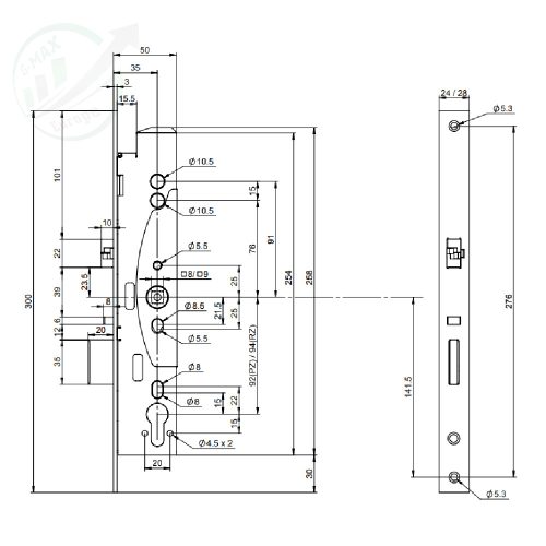 ABLOY EL420 92/35/24 motoros zár