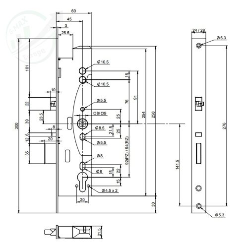 ABLOY EL420 92/45/24 motoros zár