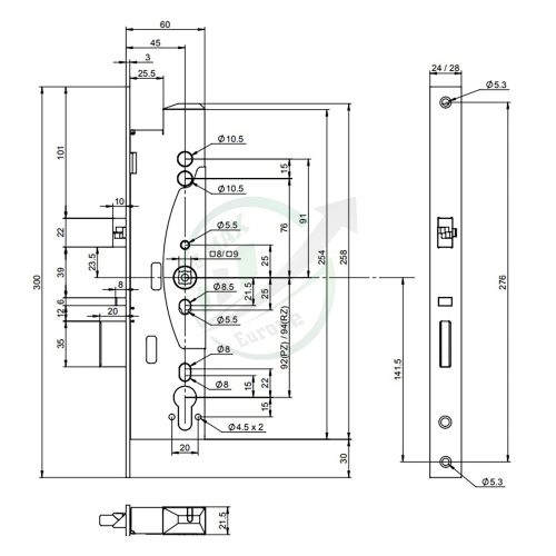 ABLOY EL460 92/45/24 elektromechanikus zár