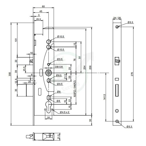 ABLOY EL461 92/45/24 elektromechanikus zár