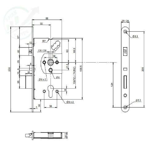 ABLOY EL560 72/55/20 elektromechanikus zár