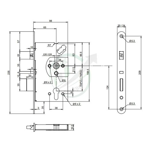 ABLOY EL561 72/65/20 elektromechanikus zár