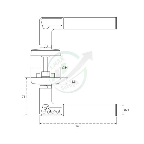 ASSA ABLOY Kódkilincs jobbos