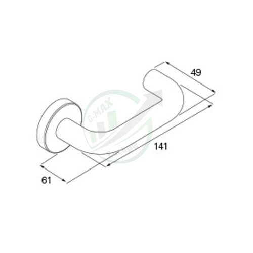 ECO Schulte D-110 körrozettás U alakú kilincs