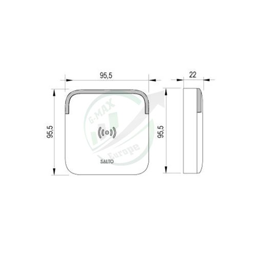 SALTO Design XS Wall Reader Black