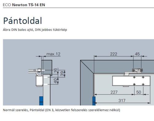ECO Schulte TS14 EN1-4 karos ajtócsukó