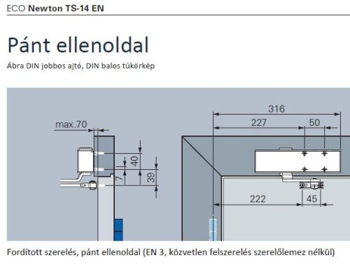ECO Schulte TS14 EN1-4 karos ajtócsukó