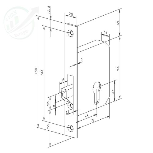 effeff 1112-10 mechanikus tolózár