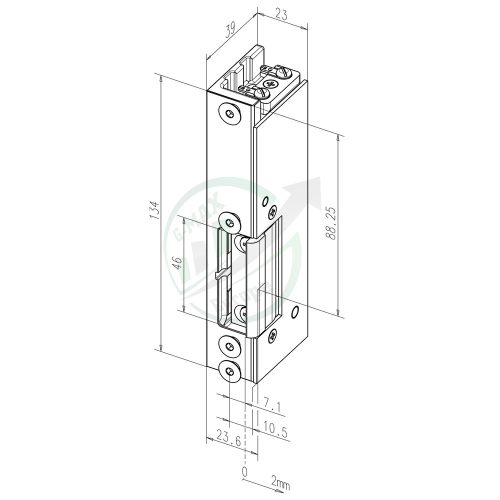 effeff 131FF-E14 balos tűzgátló minősített mágneszár