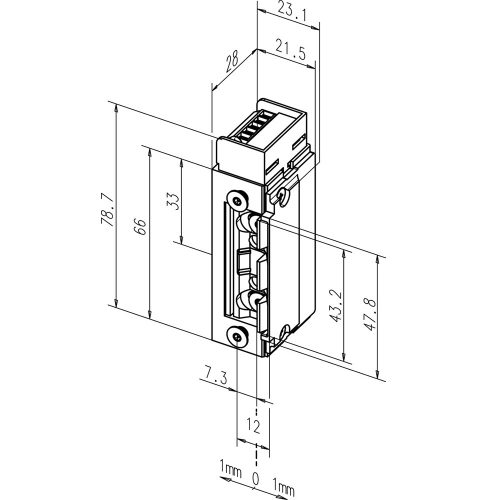 effeff 143.13-Q34 balos tűzgátló minősített ProFix2 mágneszár