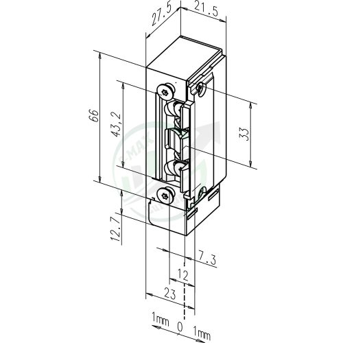 effeff 332.238-E91 Vészkijárati ProFix2 mágneszár