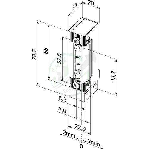 effeff 332.80-E91 Vészkijárati mágneszár