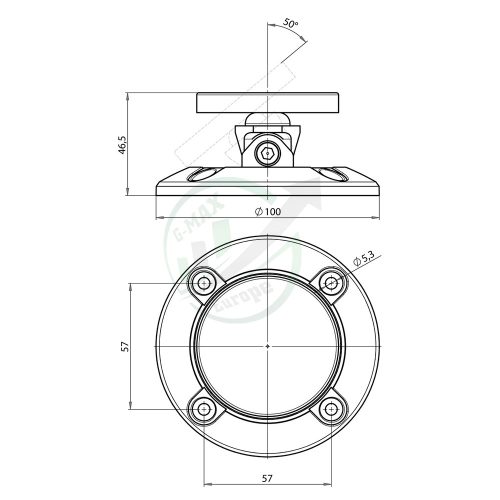 effeff 830-H2 ajtótartó mágnes billenő ellenoldal