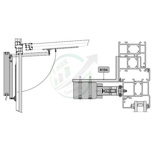 FTA600GF RWA Ablaknyitó motor kifelé nyíló ablakhoz