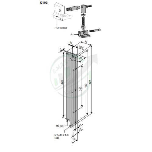 K103 Ablaknyitó motor konzol