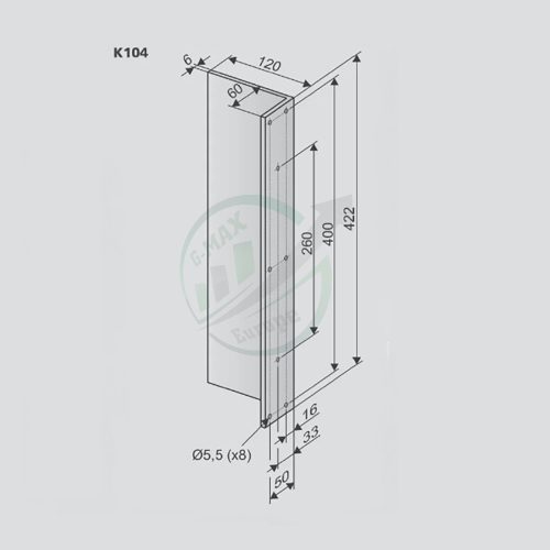 K104 Ajtó/Ablaknyitó motor konzol