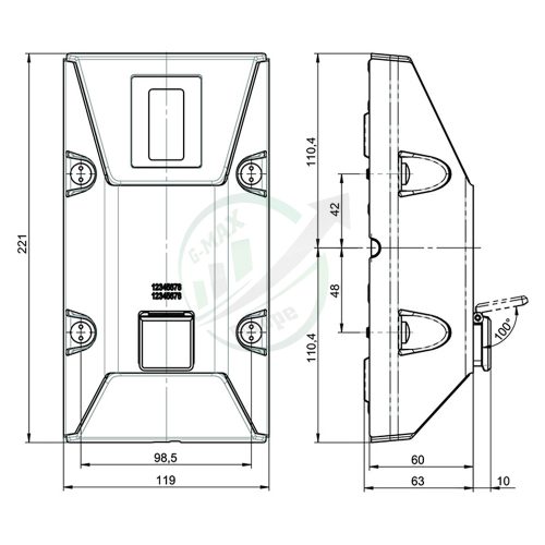 CLIQ Fali megerősített kulcsprogramozó egység